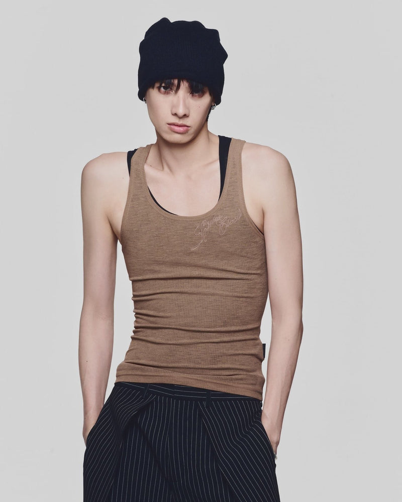CAMEL BROWN AIRY CLOSET TANK TOP