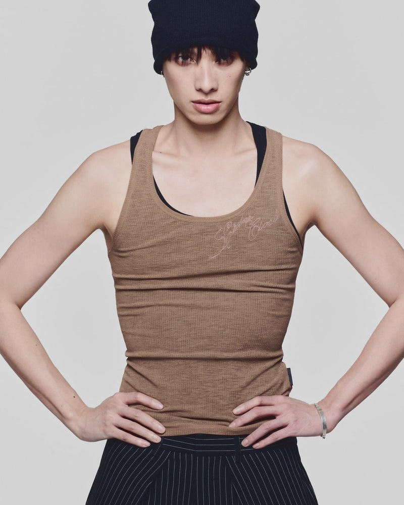 CAMEL BROWN AIRY CLOSET TANK TOP