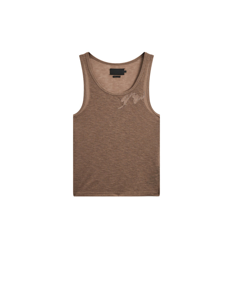 CAMEL BROWN AIRY CLOSET TANK TOP