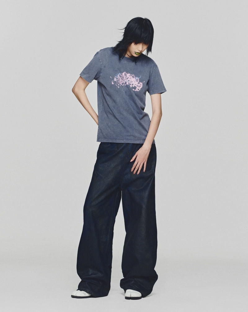  AIRY GREY EIGHT HORSES FORWARD TEE