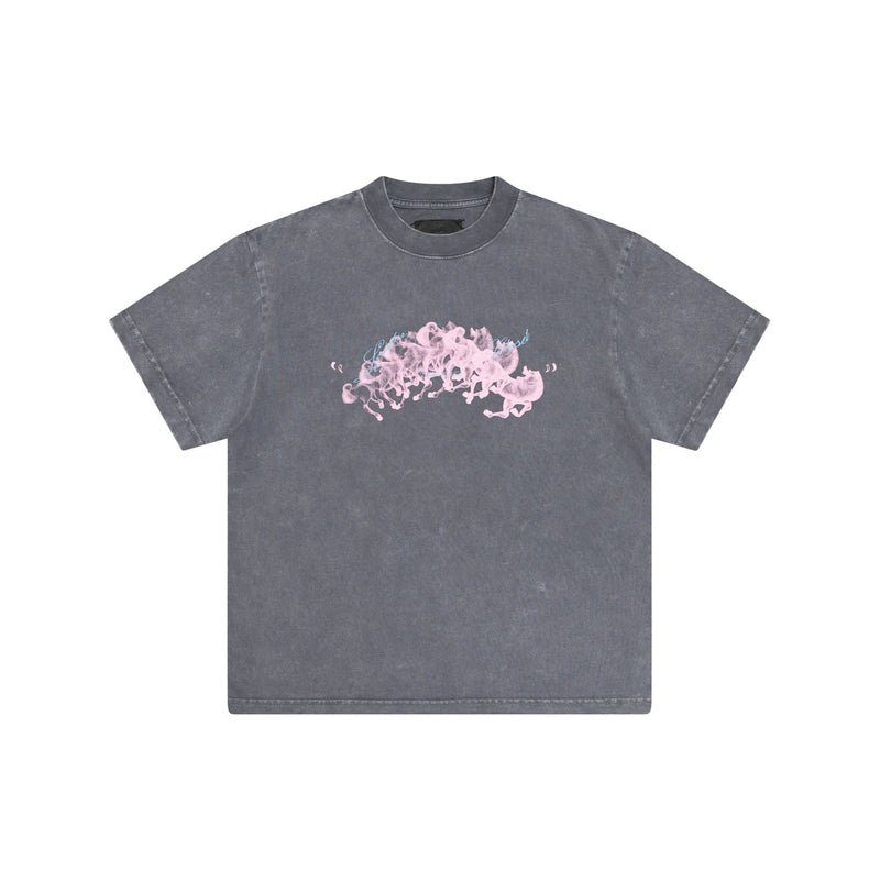  AIRY GREY EIGHT HORSES FORWARD TEE