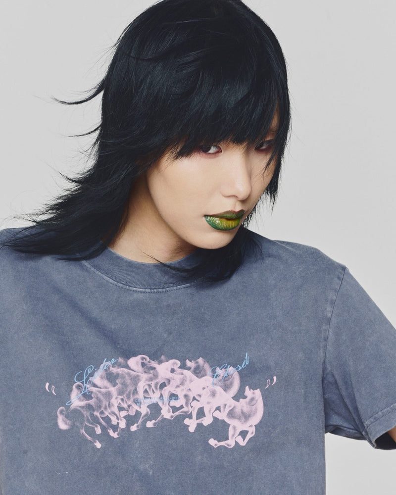  AIRY GREY EIGHT HORSES FORWARD TEE