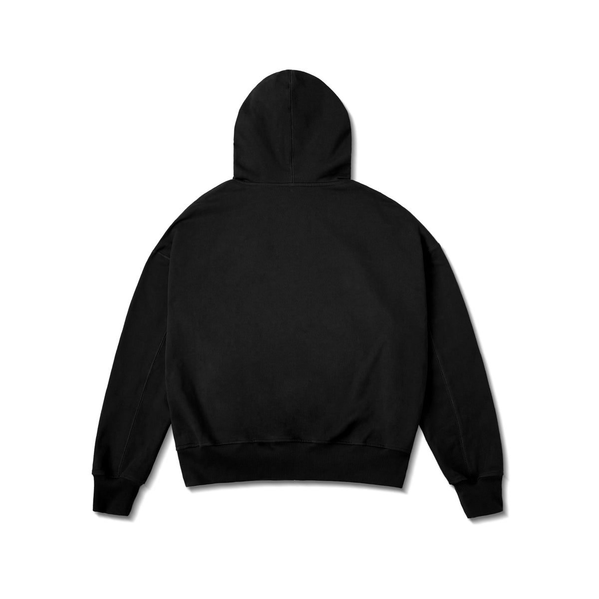 METAL ZIPPED HOODIE/ BLACK
