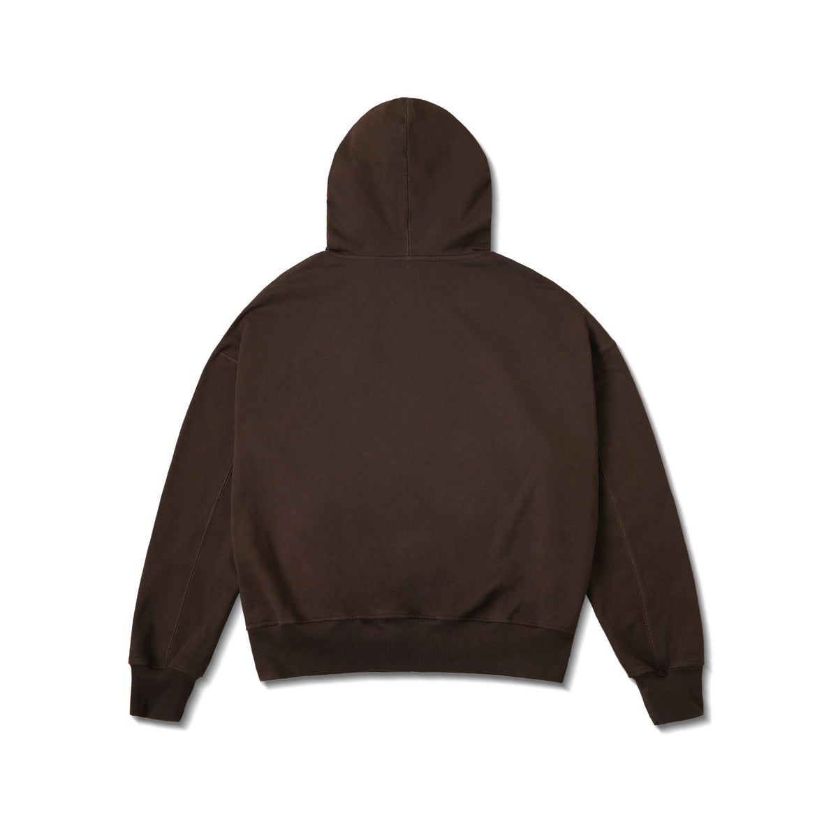 METAL ZIPPED HOODIE/ BROWN