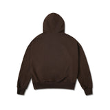 METAL ZIPPED HOODIE/ BROWN