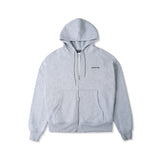 METAL ZIPPED HOODIE/ HEATHER GRAY