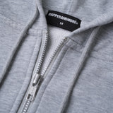 METAL ZIPPED HOODIE/ HEATHER GRAY