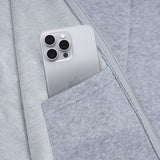 METAL ZIPPED HOODIE/ HEATHER GRAY