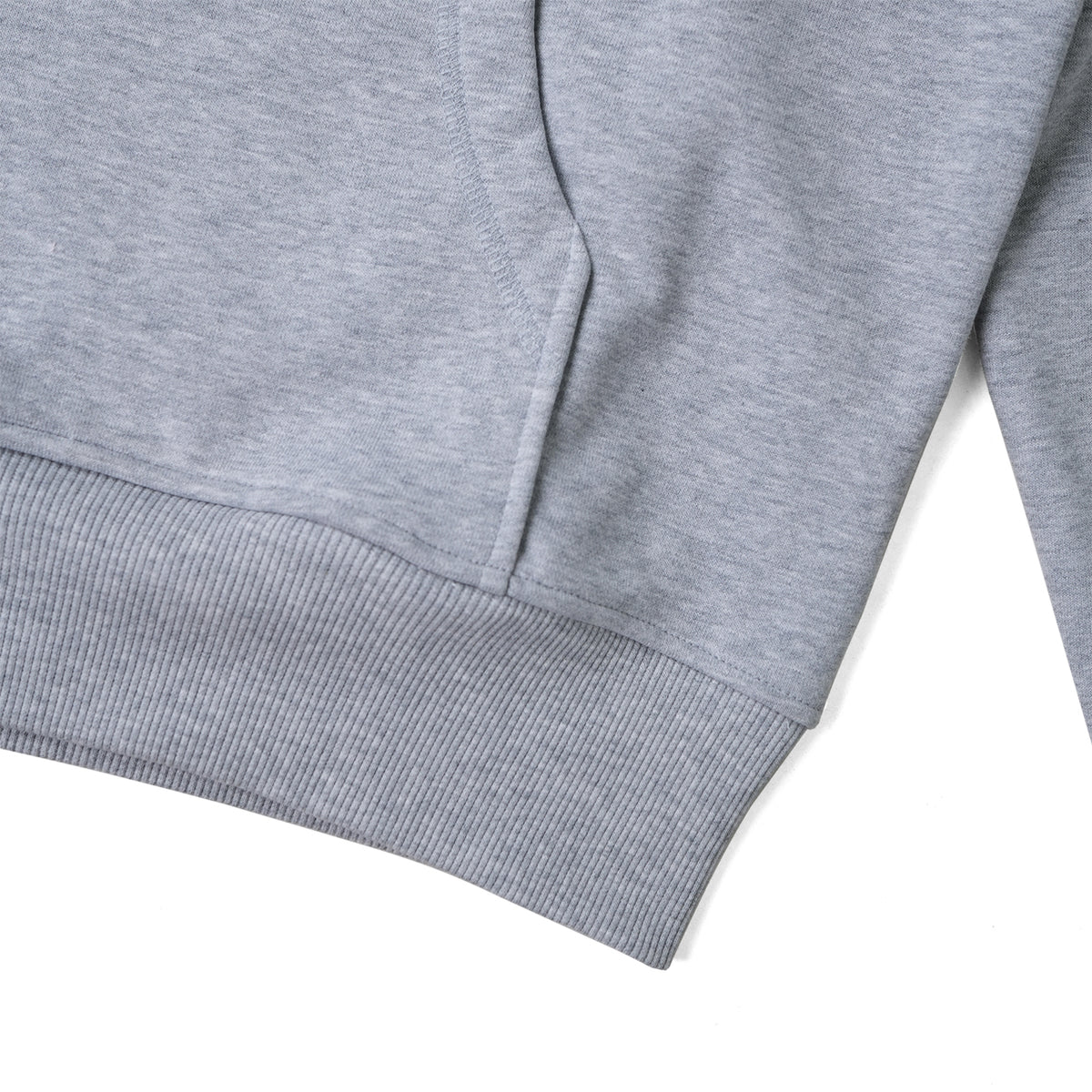 METAL ZIPPED HOODIE/ HEATHER GRAY