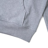 METAL ZIPPED HOODIE/ HEATHER GRAY