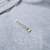 METAL ZIPPED HOODIE/ HEATHER GRAY