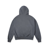 METAL ZIPPED HOODIE/ GREY