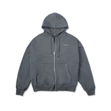 METAL ZIPPED HOODIE/ GREY
