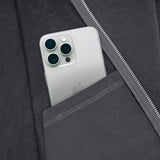 METAL ZIPPED HOODIE/ GREY