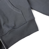 METAL ZIPPED HOODIE/ GREY