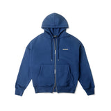 METAL ZIPPED HOODIE/ BLUE