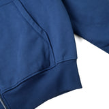 METAL ZIPPED HOODIE/ BLUE