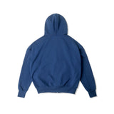 METAL ZIPPED HOODIE/ BLUE