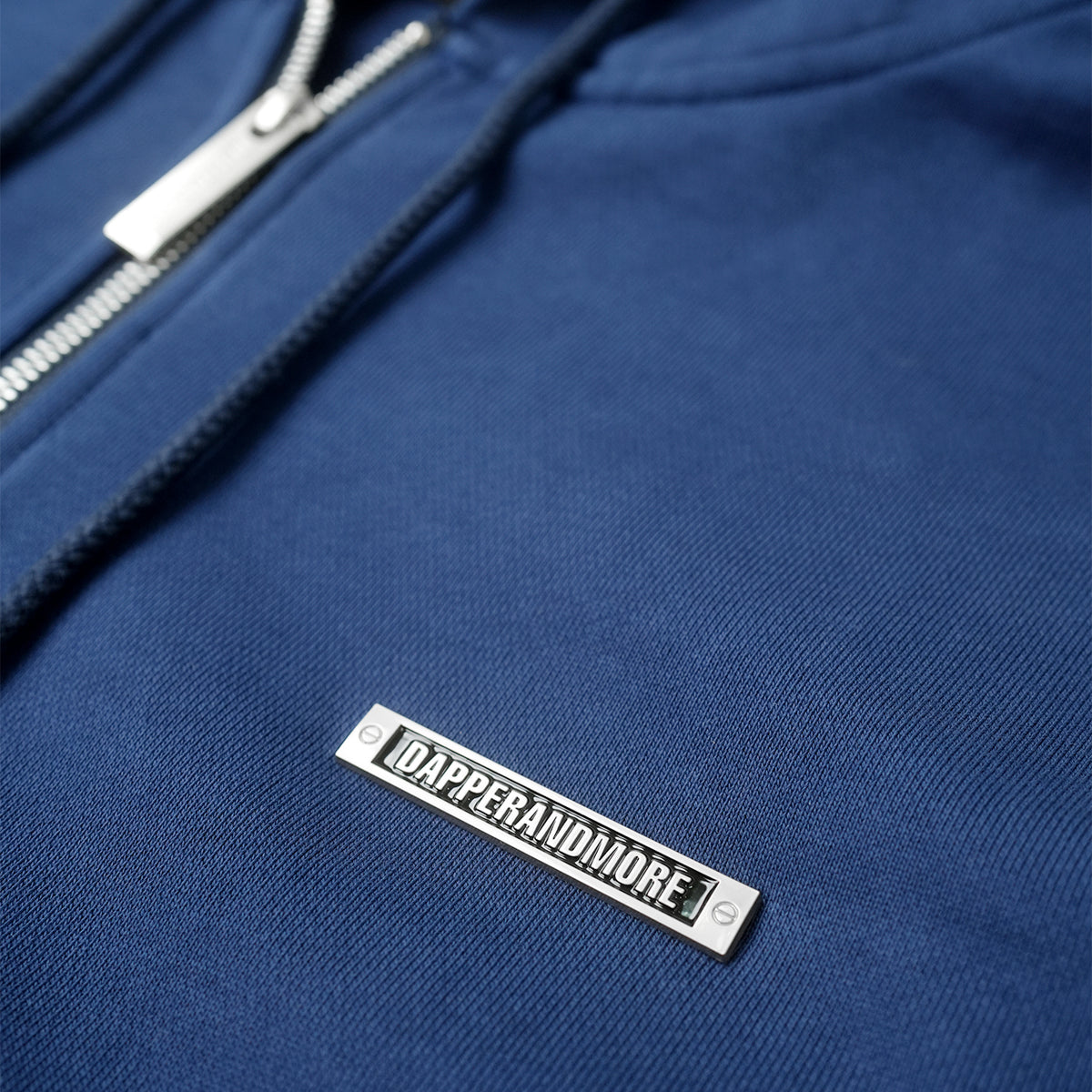 METAL ZIPPED HOODIE/ BLUE
