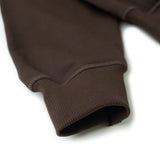BOXY UNIFORM ZIPPED HOODIE/ BROWN