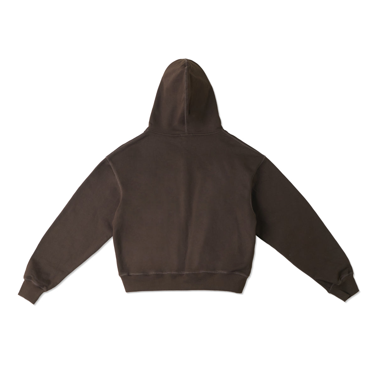 BOXY UNIFORM ZIPPED HOODIE/ BROWN