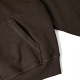 BOXY UNIFORM ZIPPED HOODIE/ BROWN