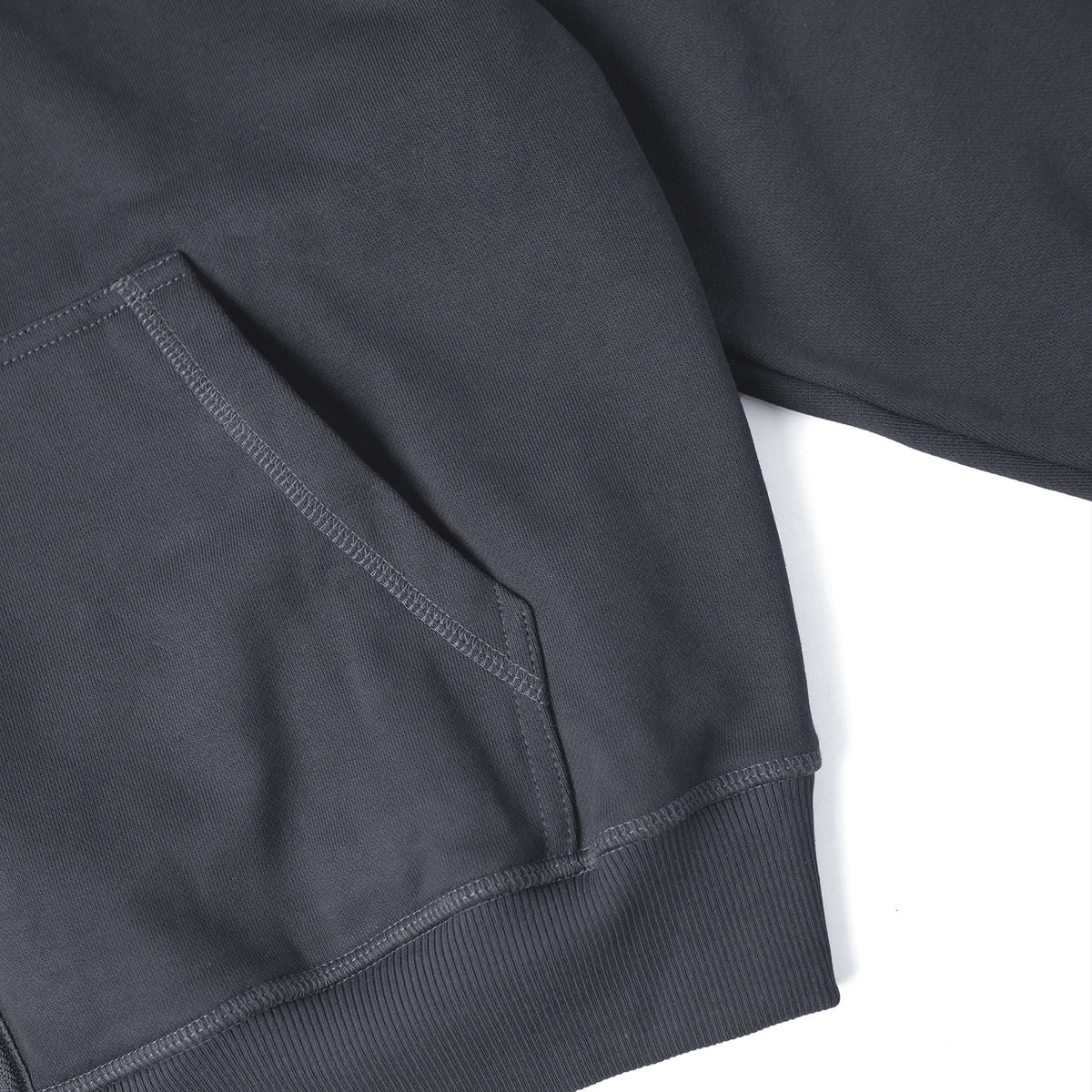 BOXY UNIFORM ZIPPED HOODIE/ GREY
