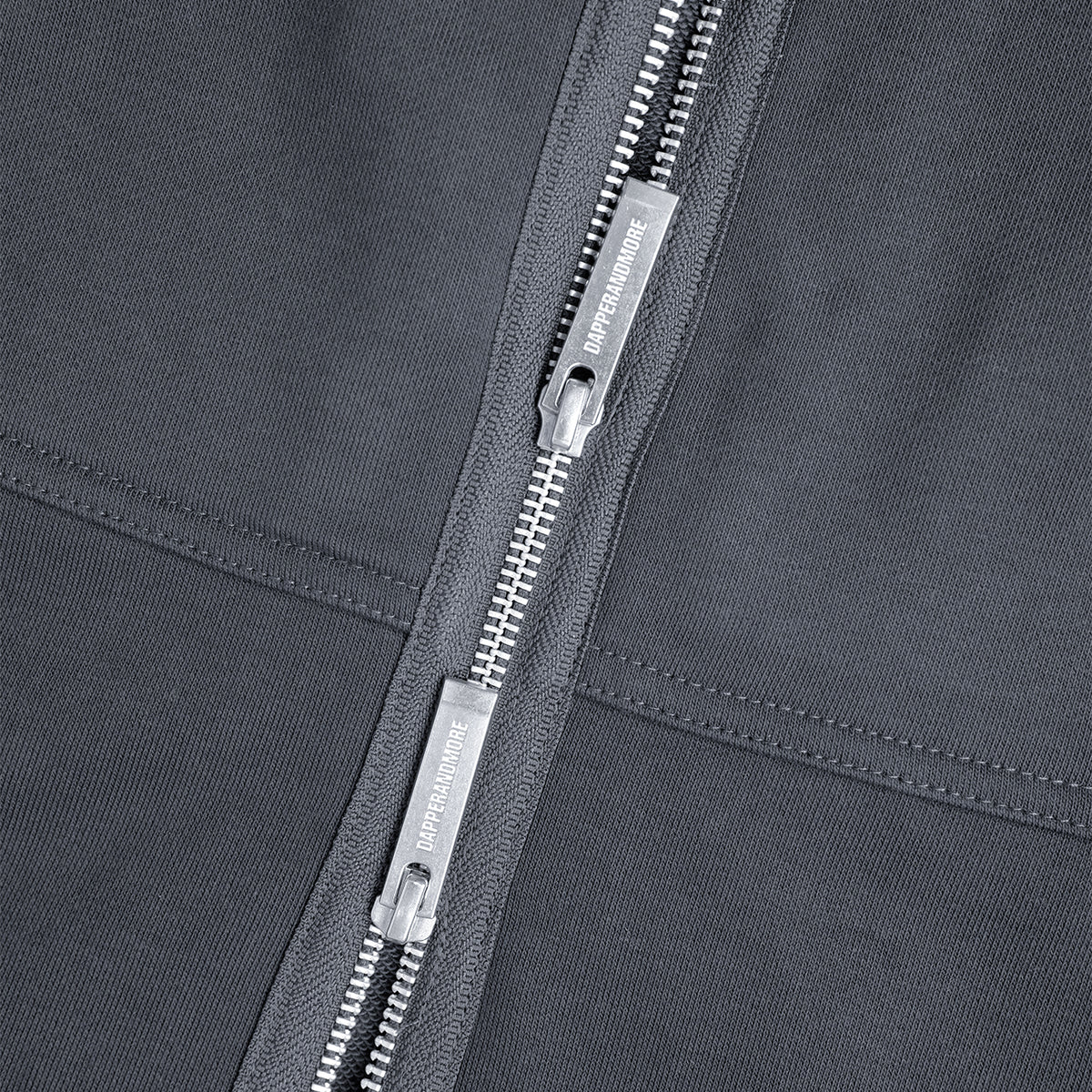 BOXY UNIFORM ZIPPED HOODIE/ GREY