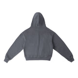 BOXY UNIFORM ZIPPED HOODIE/ GREY