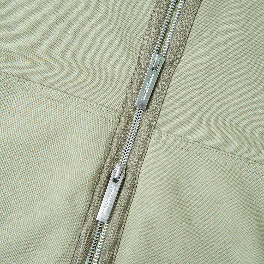 BOXY UNIFORM ZIPPED HOODIE/ LIGHT GREEN