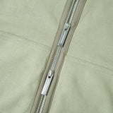 BOXY UNIFORM ZIPPED HOODIE/ LIGHT GREEN