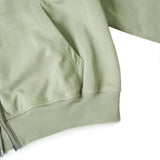 BOXY UNIFORM ZIPPED HOODIE/ LIGHT GREEN