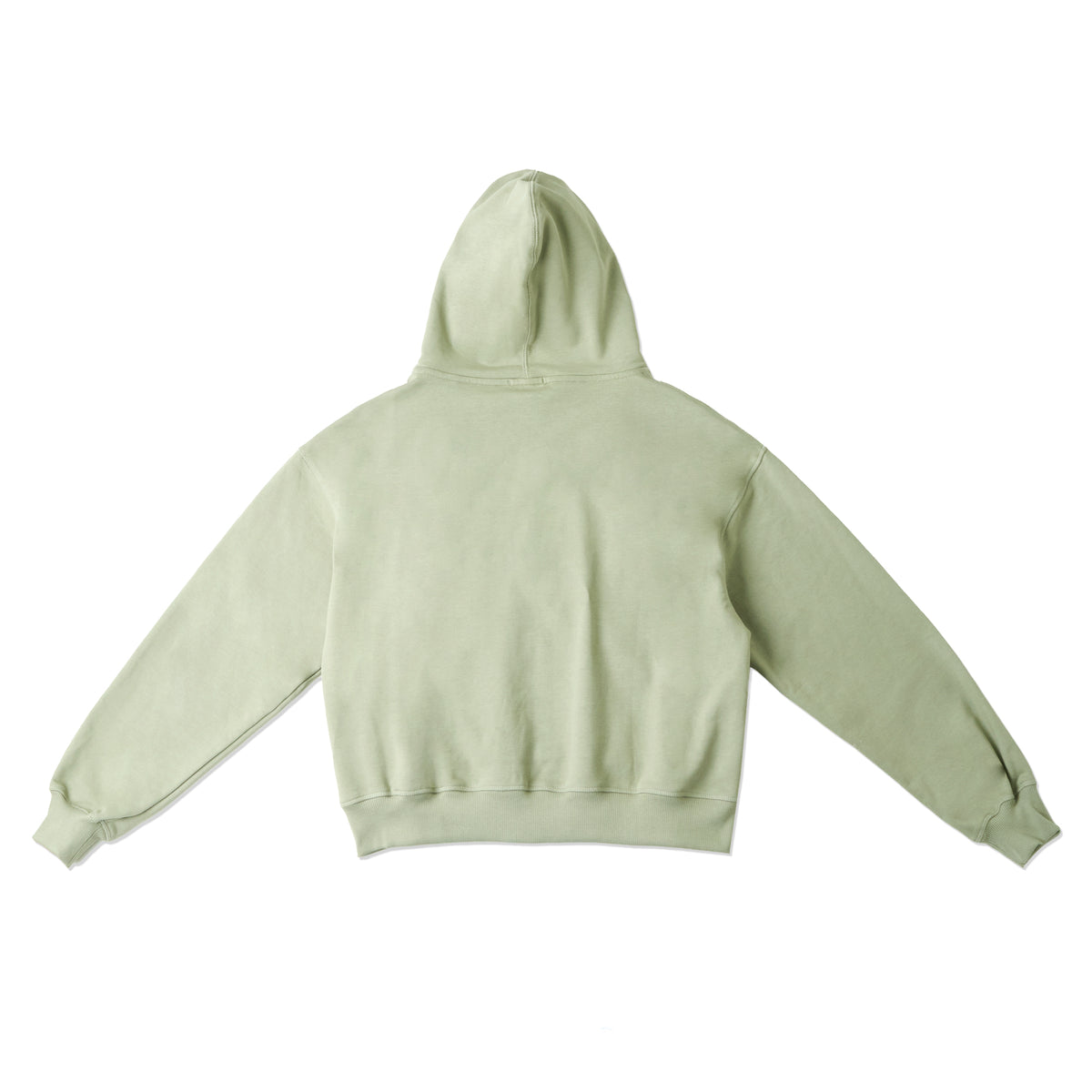 BOXY UNIFORM ZIPPED HOODIE/ LIGHT GREEN