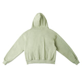 BOXY UNIFORM ZIPPED HOODIE/ LIGHT GREEN