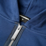 BOXY UNIFORM ZIPPED HOODIE/ BLUE