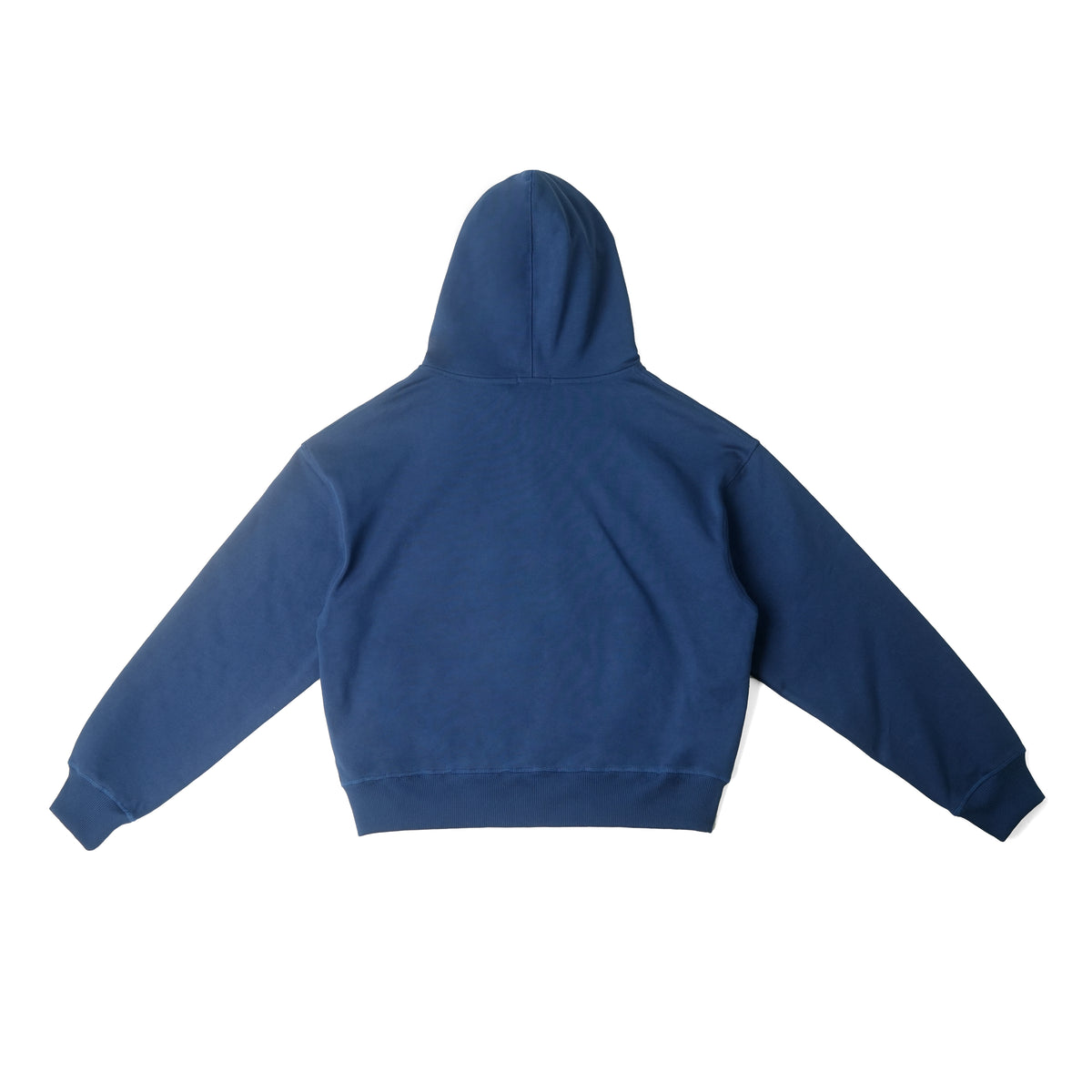 BOXY UNIFORM ZIPPED HOODIE/ BLUE