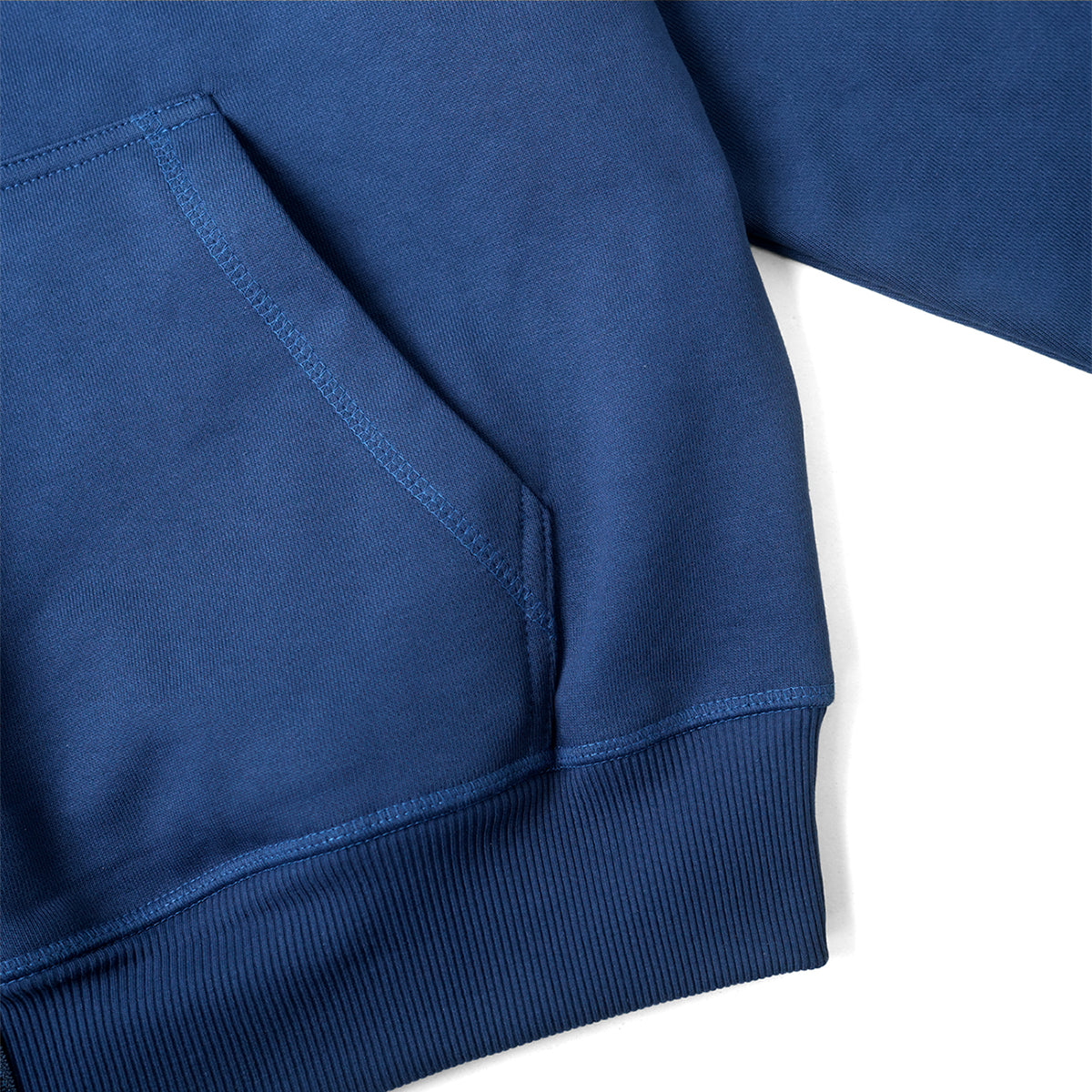 BOXY UNIFORM ZIPPED HOODIE/ BLUE