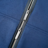 BOXY UNIFORM ZIPPED HOODIE/ BLUE