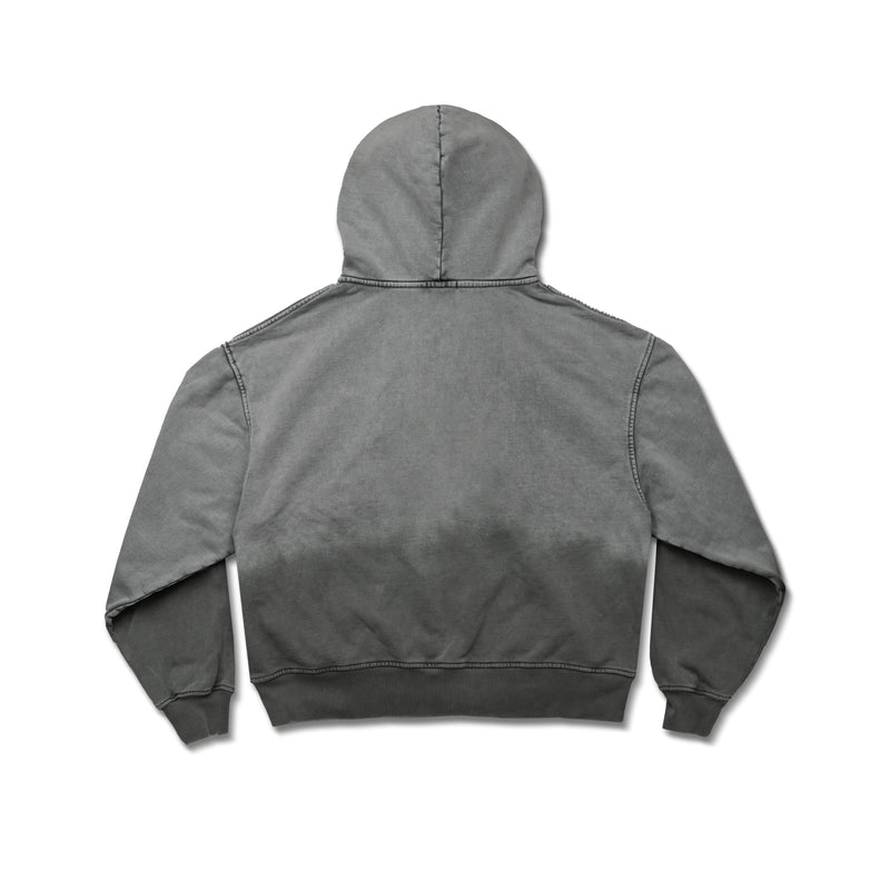 GARMENT-DYED HOODIE/ LIGHT GREY