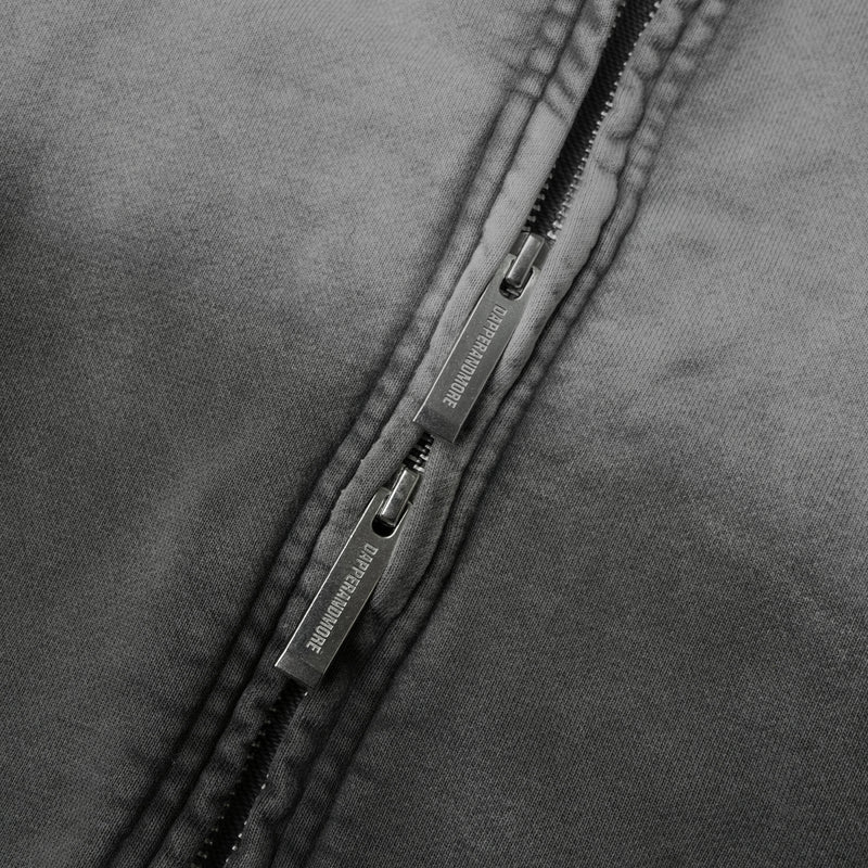GARMENT-DYED HOODIE/ LIGHT GREY