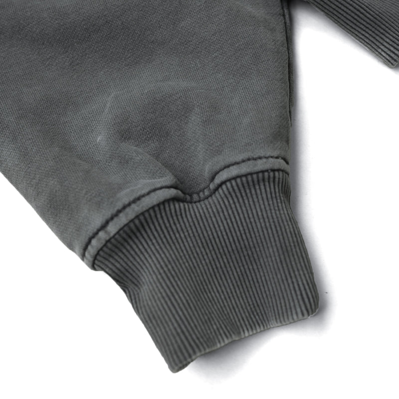 GARMENT-DYED HOODIE/ LIGHT GREY
