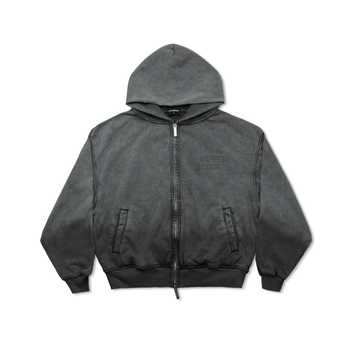GARMENT-DYED HOODIE/ DARK GREY