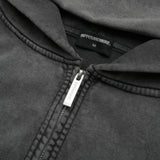 GARMENT-DYED HOODIE/ DARK GREY