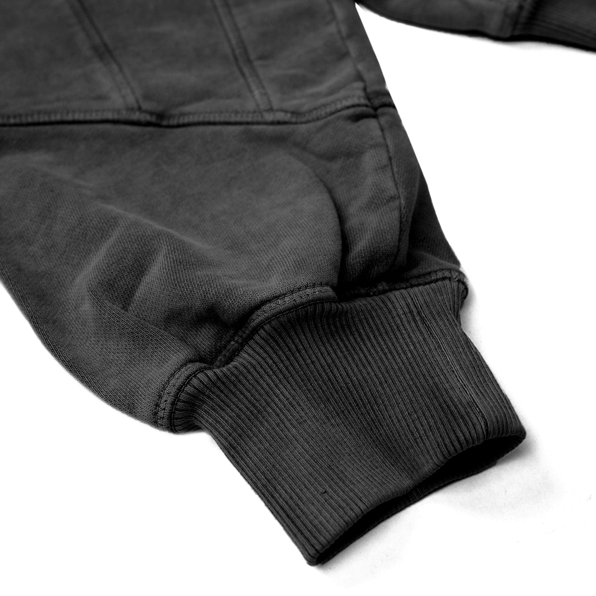 PANELLED HOODIE WASHED/ BLACK