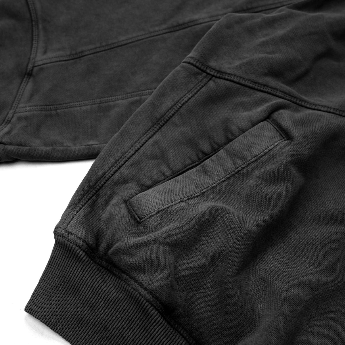 PANELLED HOODIE WASHED/ BLACK