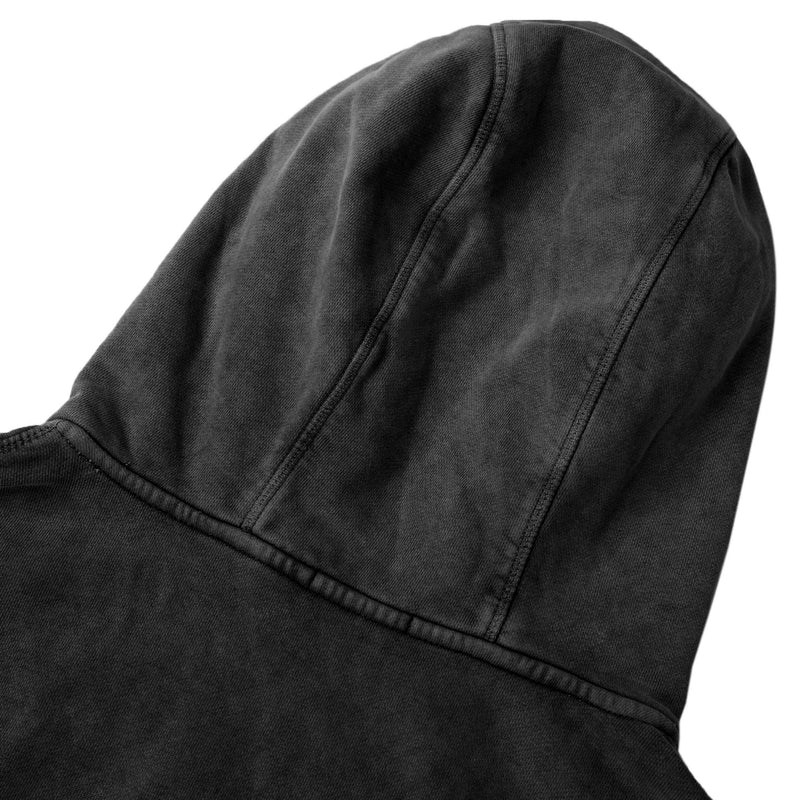 PANELLED HOODIE WASHED/ BLACK
