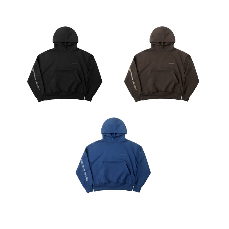 PREMIUM SERVICE BOXY HOODIE/ BLACK