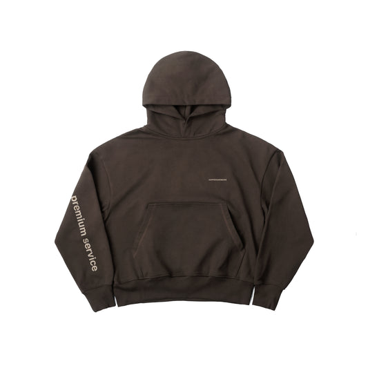 PREMIUM SERVICE BOXY HOODIE/ BROWN