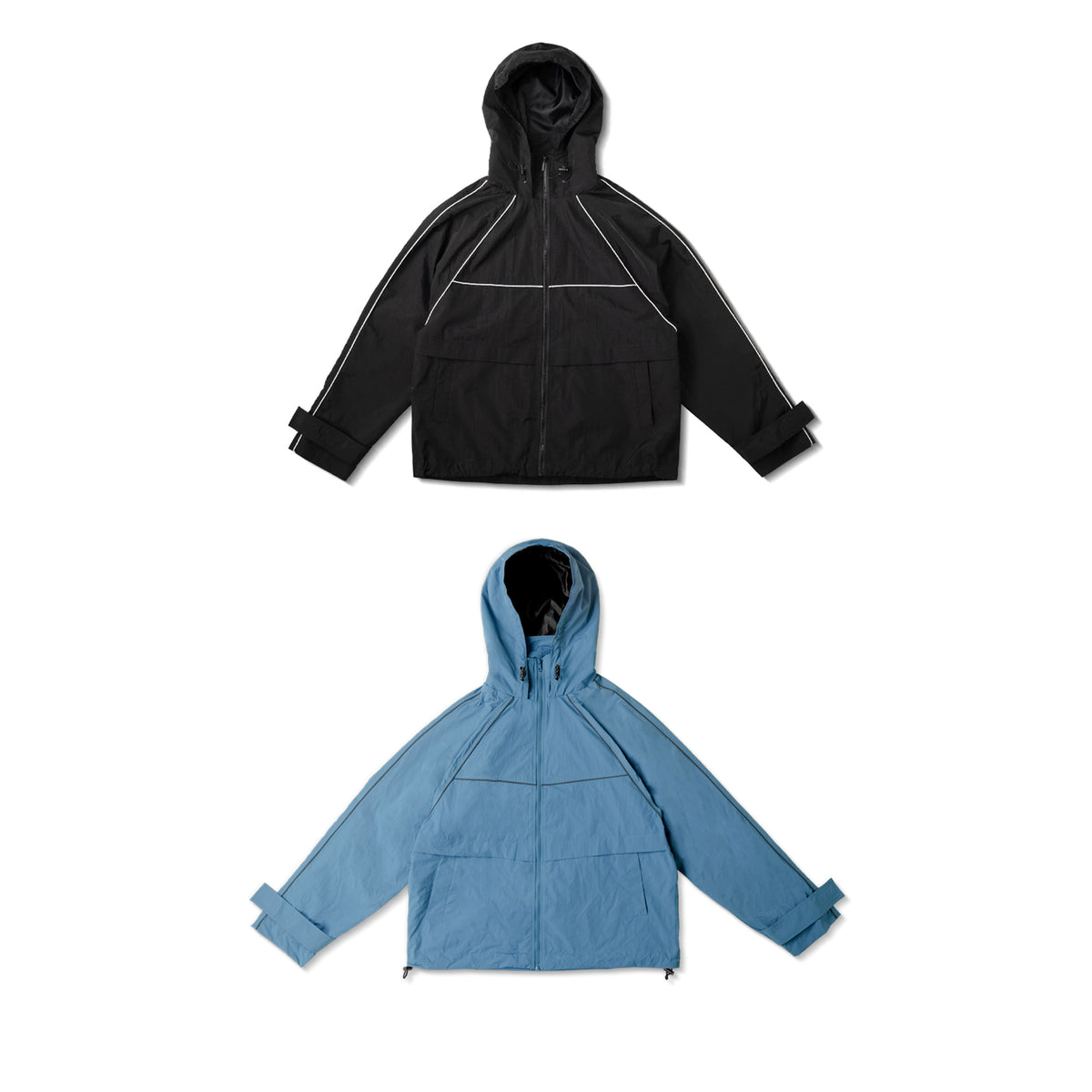 BASIC LINE WINDBREAKER JACKET/ BLUE