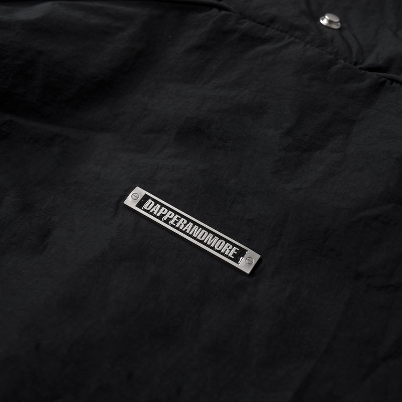 HOOD PANELLED JACKET/ BLACK